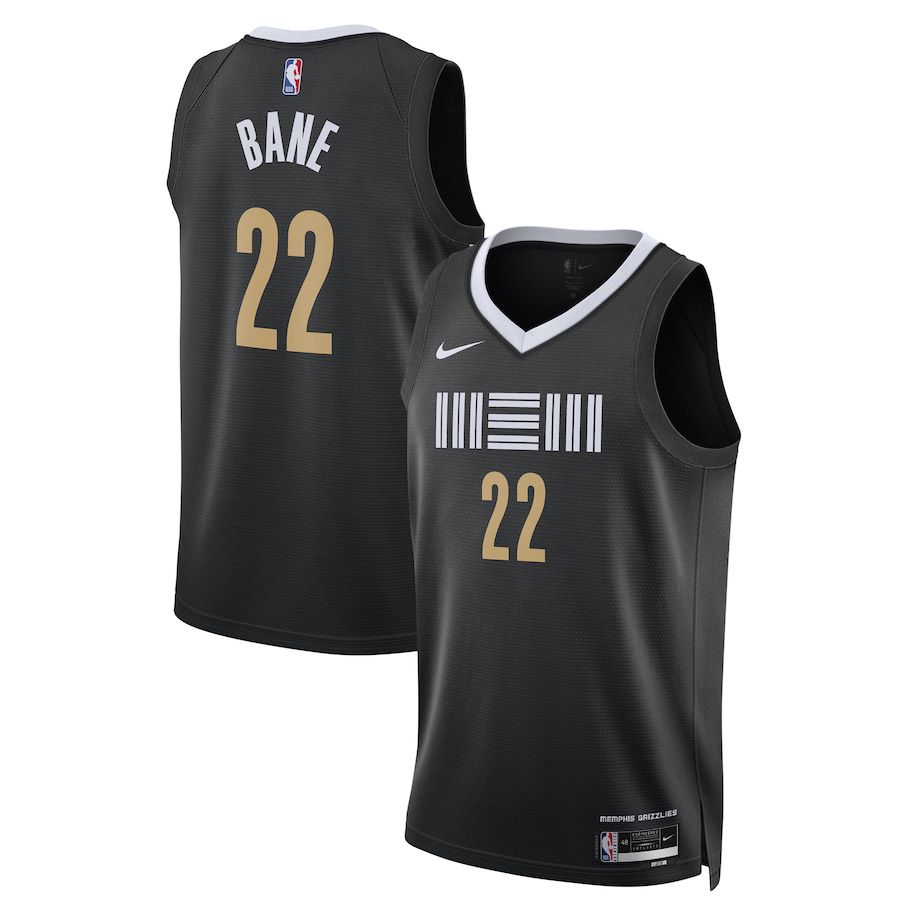 Men Memphis Grizzlies 22 Desmond Bane Nike Black City Edition 2023-24 Swingman NBA Jersey